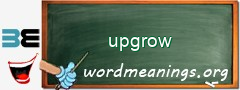 WordMeaning blackboard for upgrow